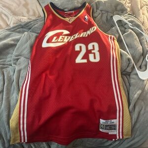 Mitchell & Ness Red and Yellow Hardwood Classics Jersey